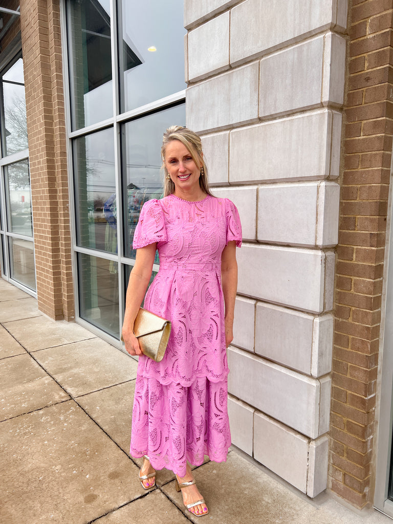 Sweet Pea Lace Tiered Dress Clothing Just Me   