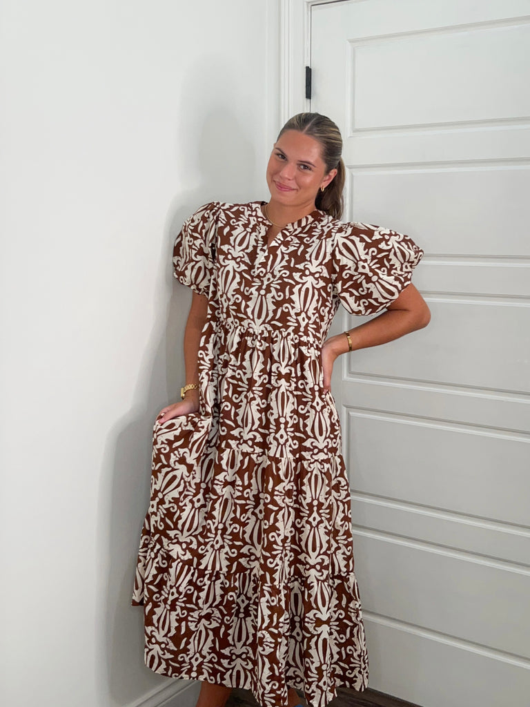 Fall Adventure Maxi Dress Clothing Peacocks & Pearls Lexington   