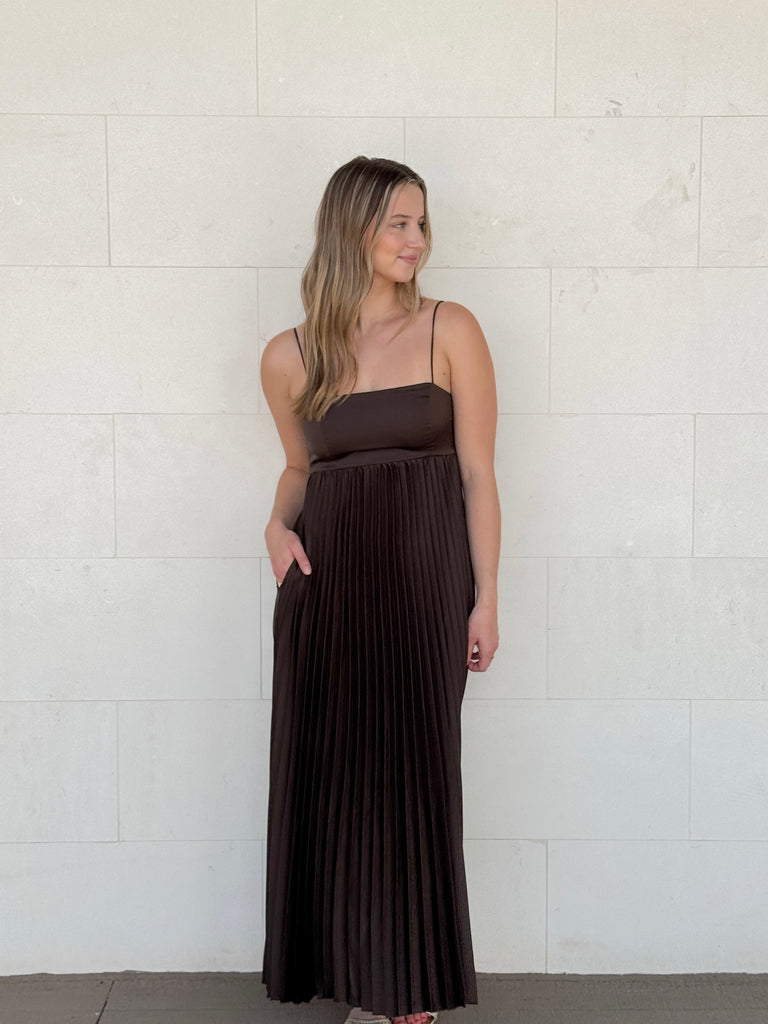 Dark Roast Maxi Dress Clothing Peacocks & Pearls Lexington