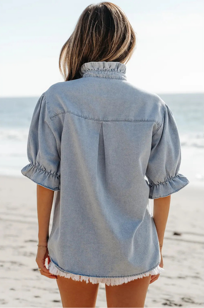Sunday Denim Top Clothing Peacocks & Pearls Lexington
