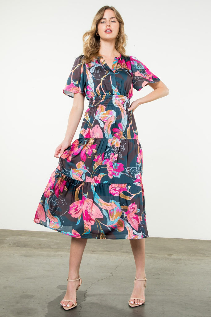 Fall Florals Maxi Dress Clothing Peacocks & Pearls Lexington   