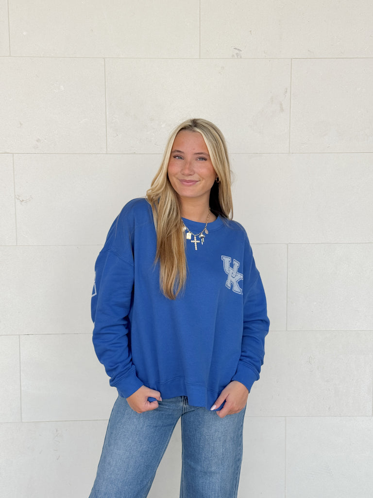 The Sequin Kentucky Boxy Sweatshirt Clothing Peacocks & Pearls Lexington