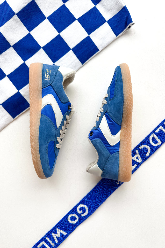 Sylvia Blue Sneaker Shoes Peacocks & Pearls Lexington