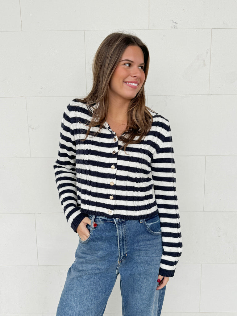 Seaside Stripe Sweater Clothing Peacocks & Pearls Lexington