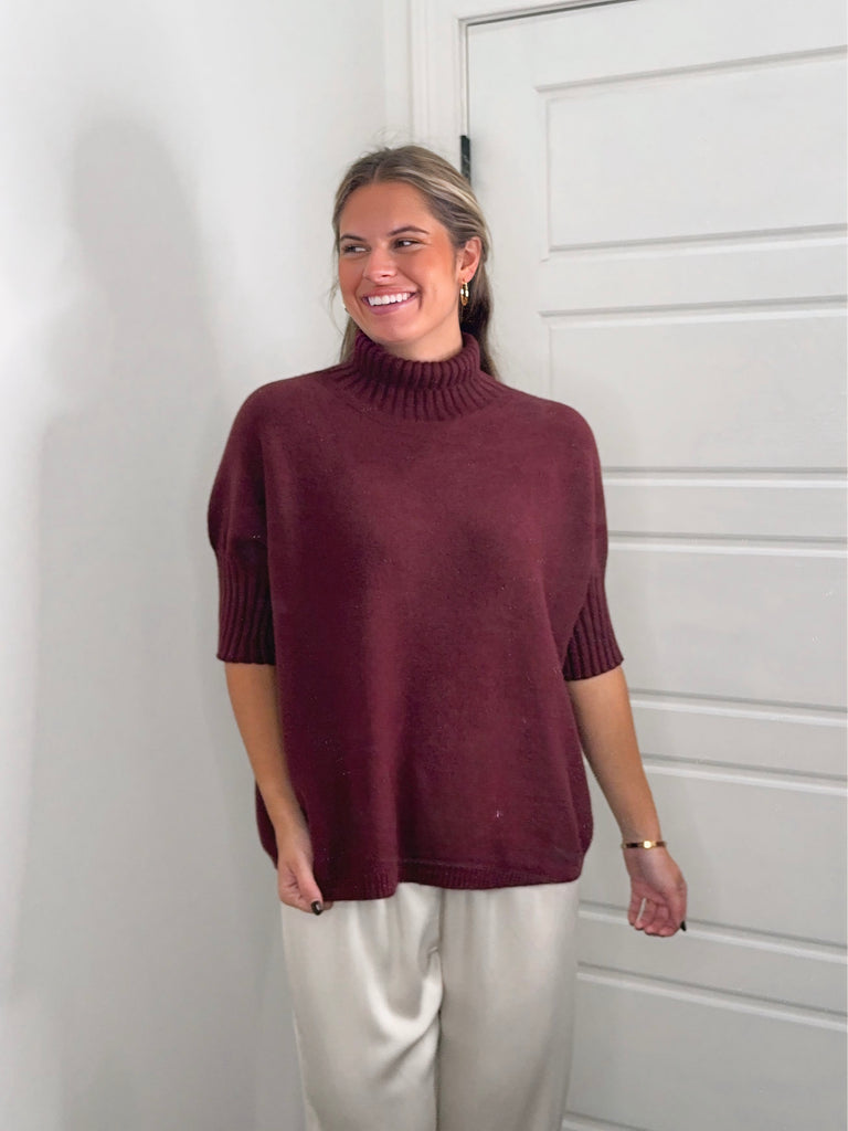 The Burgundy Kint Top Clothing Peacocks & Pearls Lexington