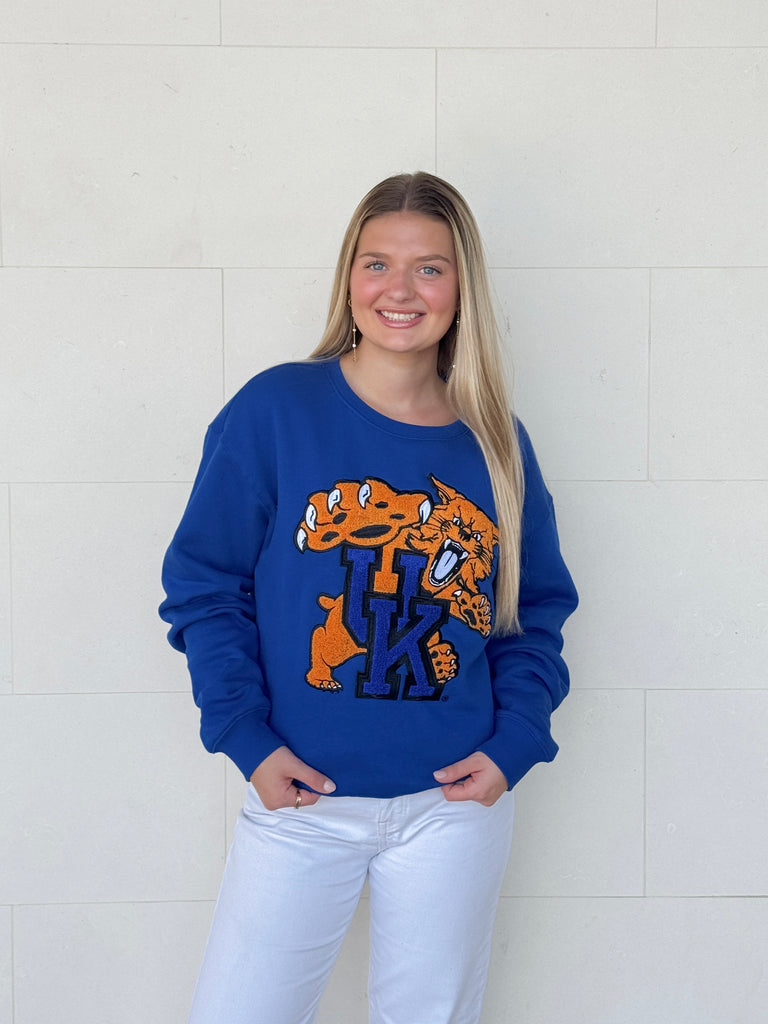 Kentucky Mascot Chenille Comfort Crew Clothing Peacocks & Pearls Lexington