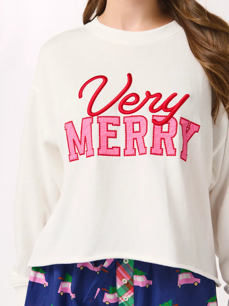 Very Merry Sweatshirt Clothing Peacocks & Pearls Lexington