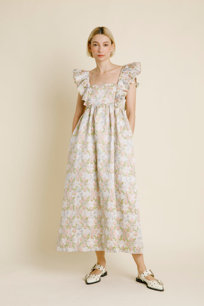 Blossom In Time Jacquard Dress Clothing Peacocks & Pearls Lexington   