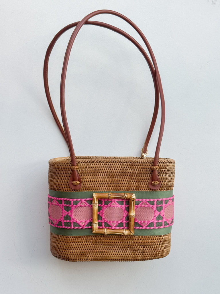 Charlotte Medium Buckle Bag Purse Peacocks & Pearls Lexington