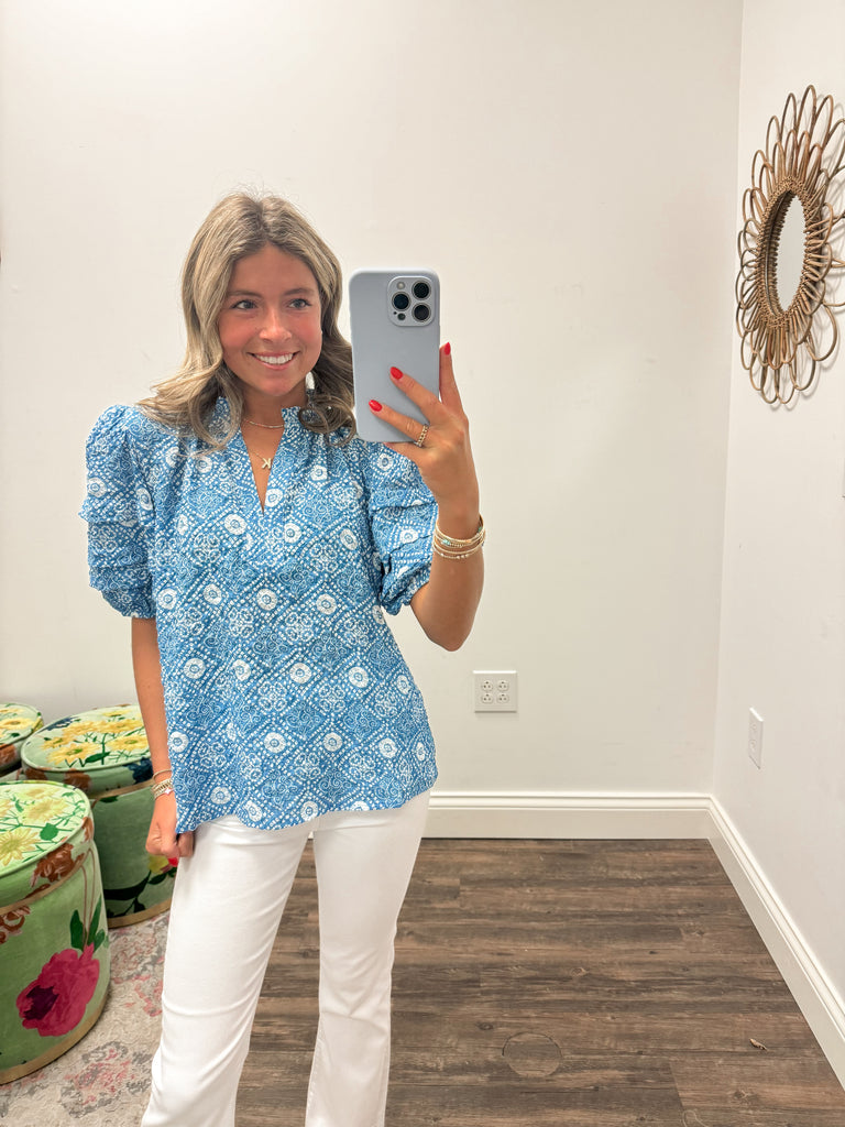 Ocean Avenue Blue Top Clothing THML   