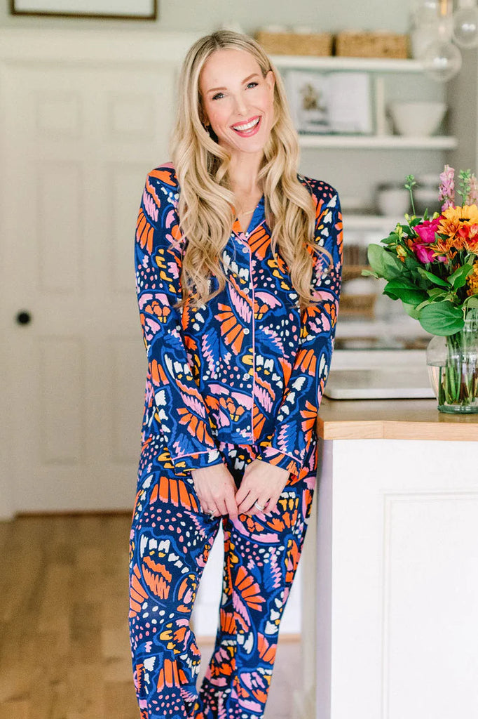 Blue Floral Pajamas