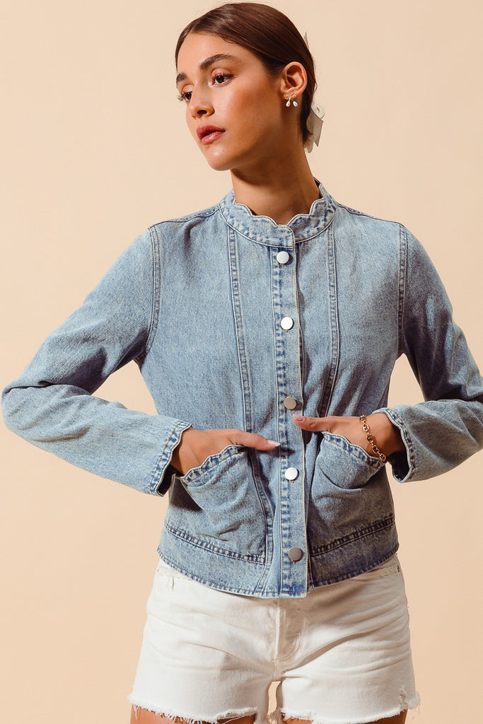 Classic Blues Denim Jacket Clothing Peacocks & Pearls Lexington   