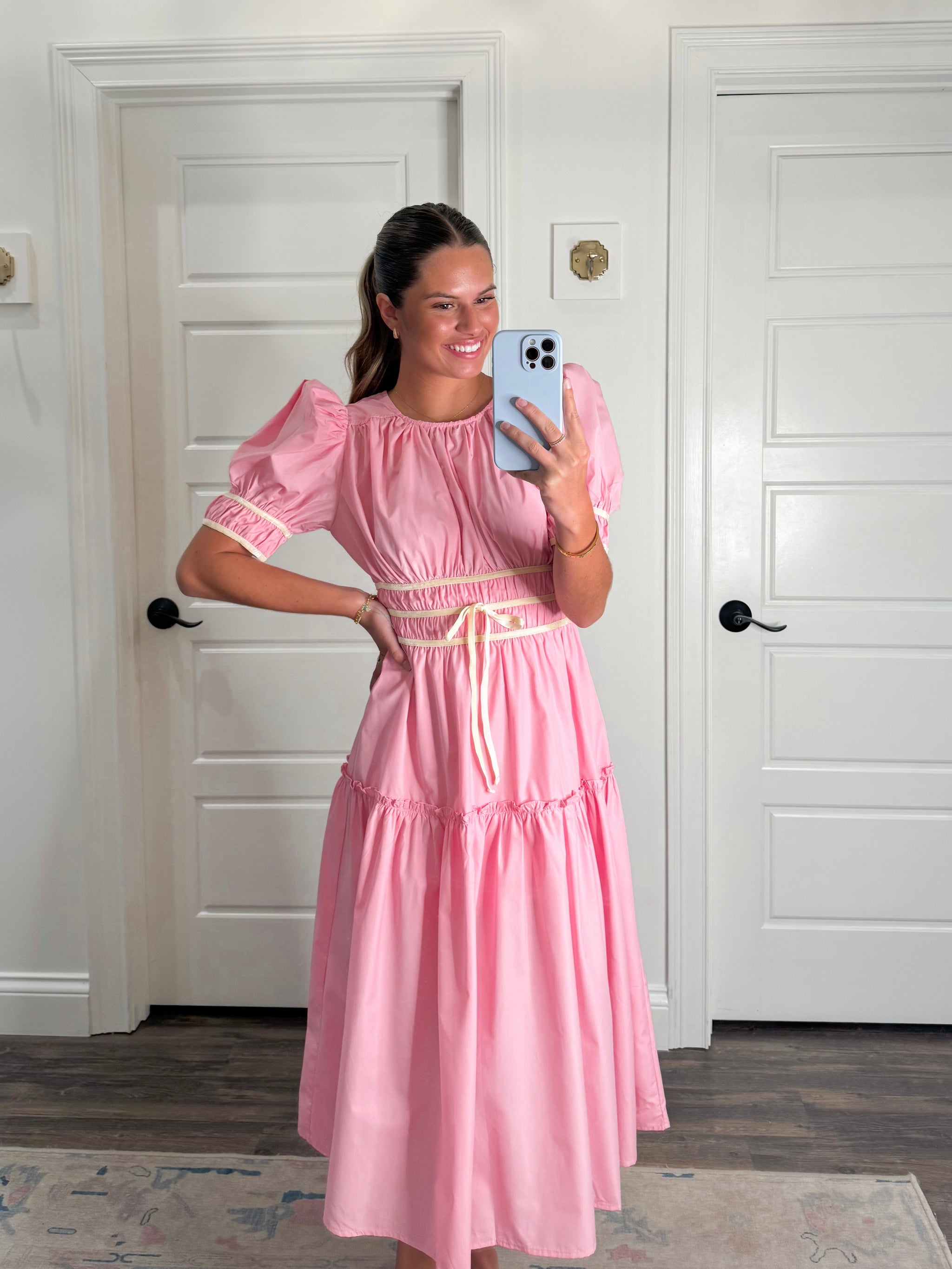 sunday best dress Sunday Best Pink Midi Dress – Peacocks & Pearls Lexington
