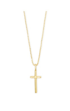 Cross Charm Necklace 18K Gold Vermeil Jewelry Kendra Scott   