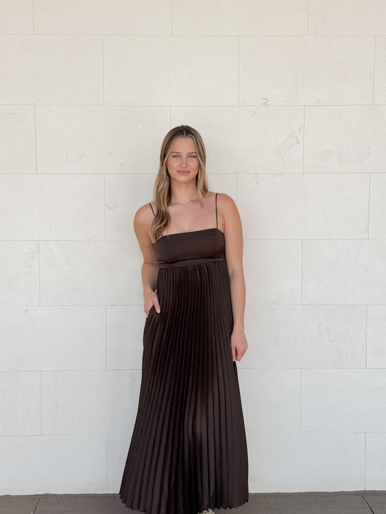 Dark Roast Maxi Dress Clothing Peacocks & Pearls Lexington