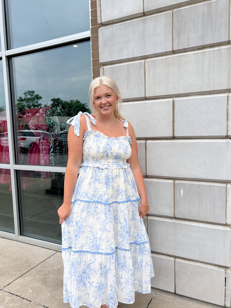 For The Plot Baby Blue Midi Dress Clothing Peacocks & Pearls Lexington   