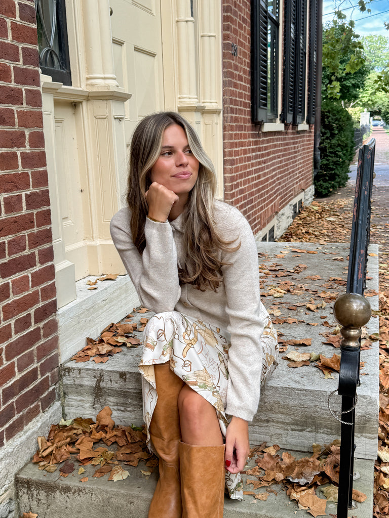 The Peter Pan Detail Cardigan Clothing Peacocks & Pearls Lexington