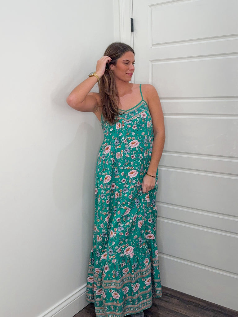 Tali Floral Maxi Dress Clothing Peacocks & Pearls Lexington