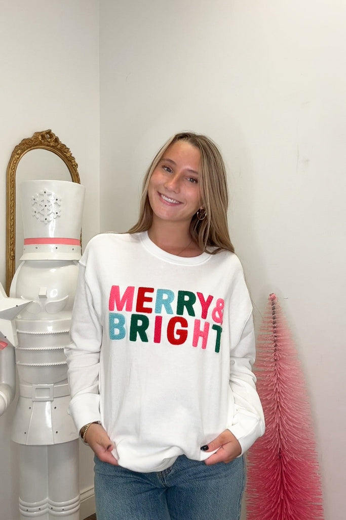 Merry & Bright Sweatshirt Clothing Peacocks & Pearls Lexington   