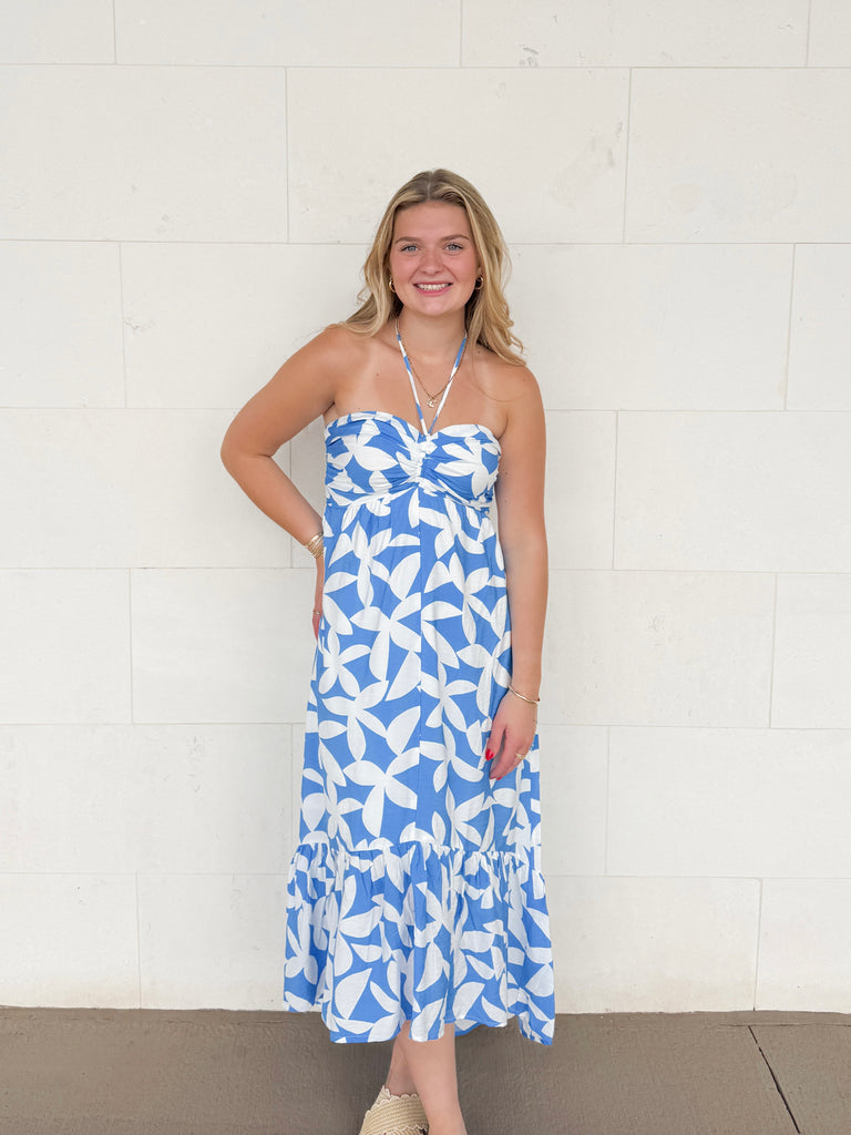 Blue Palms Dress Clothing Peacocks & Pearls Lexington