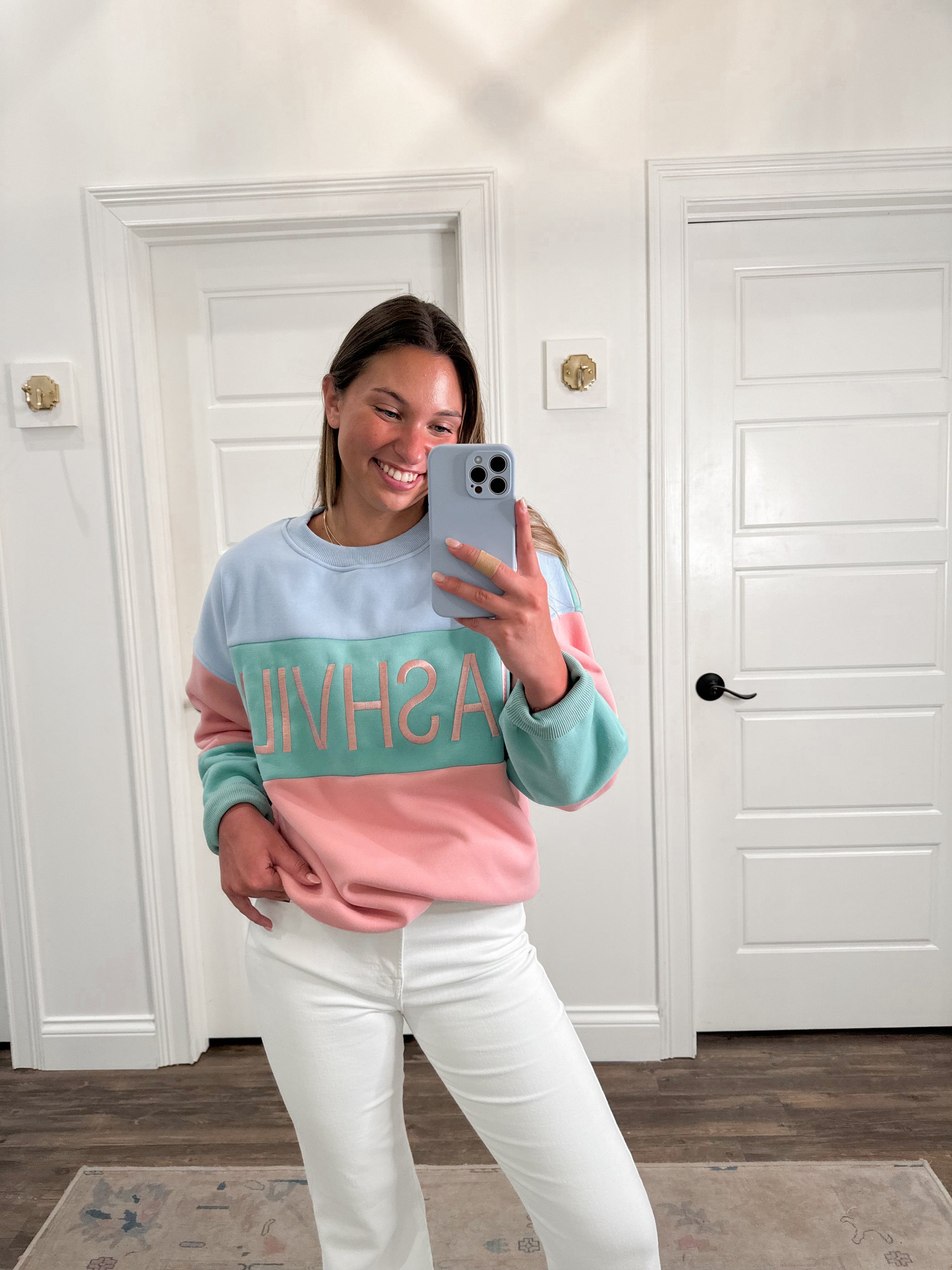 Nashville Colorblock Sweatshirt – Peacocks & Pearls Lexington