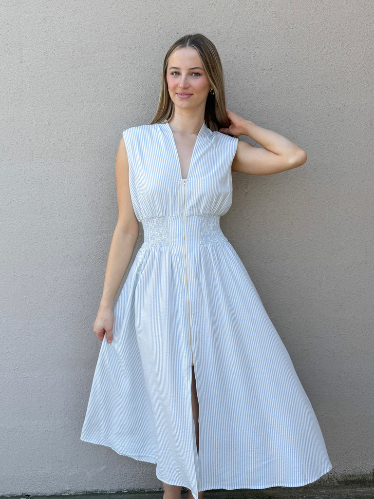 Sailor Chic Midi Dress Clothing Peacocks & Pearls Lexington