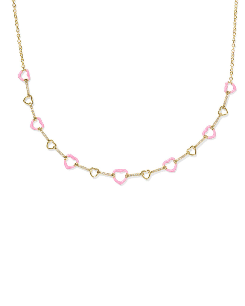 Haisley Heart Strand Necklace Jewelry Peacocks & Pearls Lexington Pink