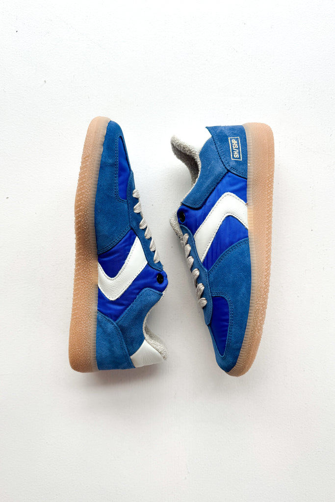 Sylvia Blue Sneaker Shoes Peacocks & Pearls Lexington