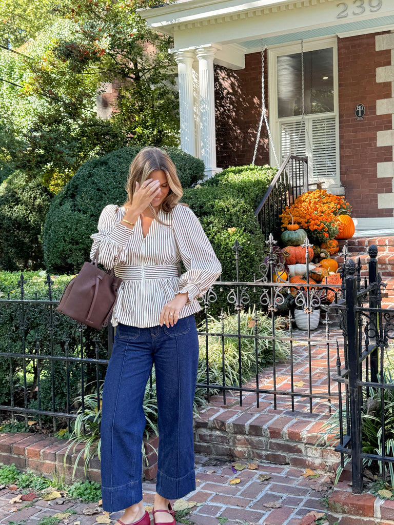 The Hazel Stripe Top Clothing Peacocks & Pearls Lexington