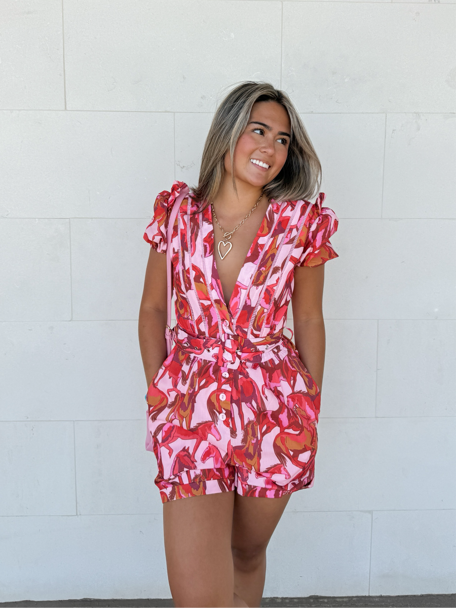 Fem Character Rompers The Mane Character Romper – Peacocks & Pearls Lexington