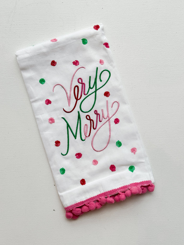 The Christmas Cheer Towels Home Peacocks & Pearls Lexington Very Merry