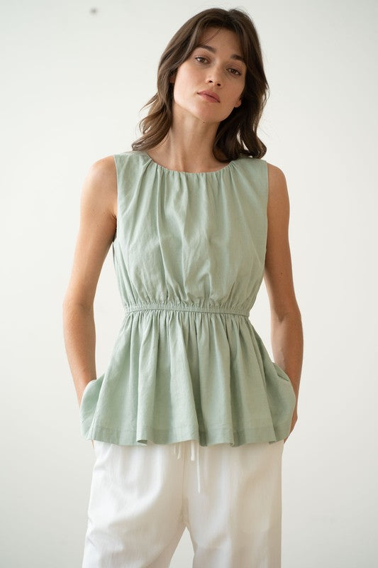 Mint Breeze Sleeveless Blouse Clothing Peacocks & Pearls Lexington   