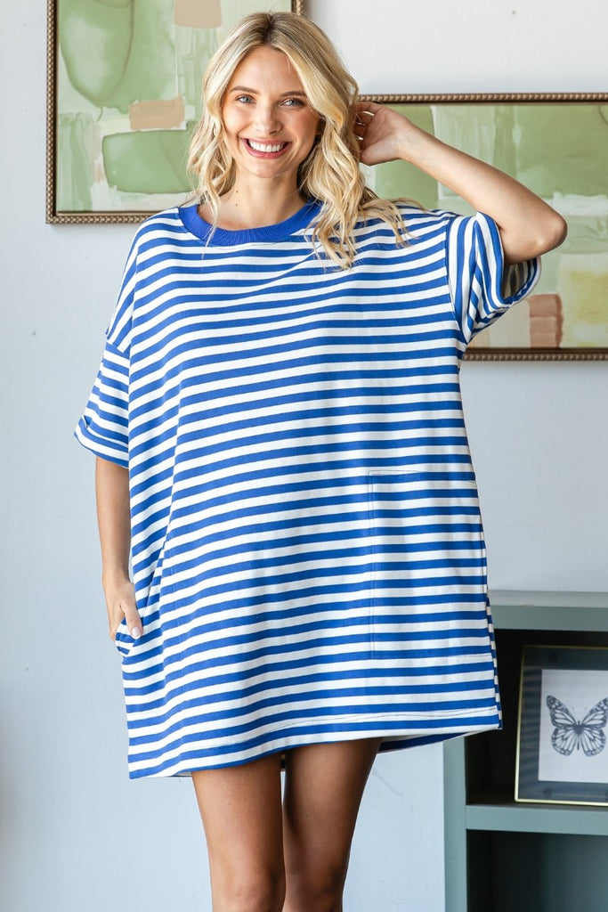 Big Game Striped Oversized Dress Clothing Peacocks & Pearls Lexington   