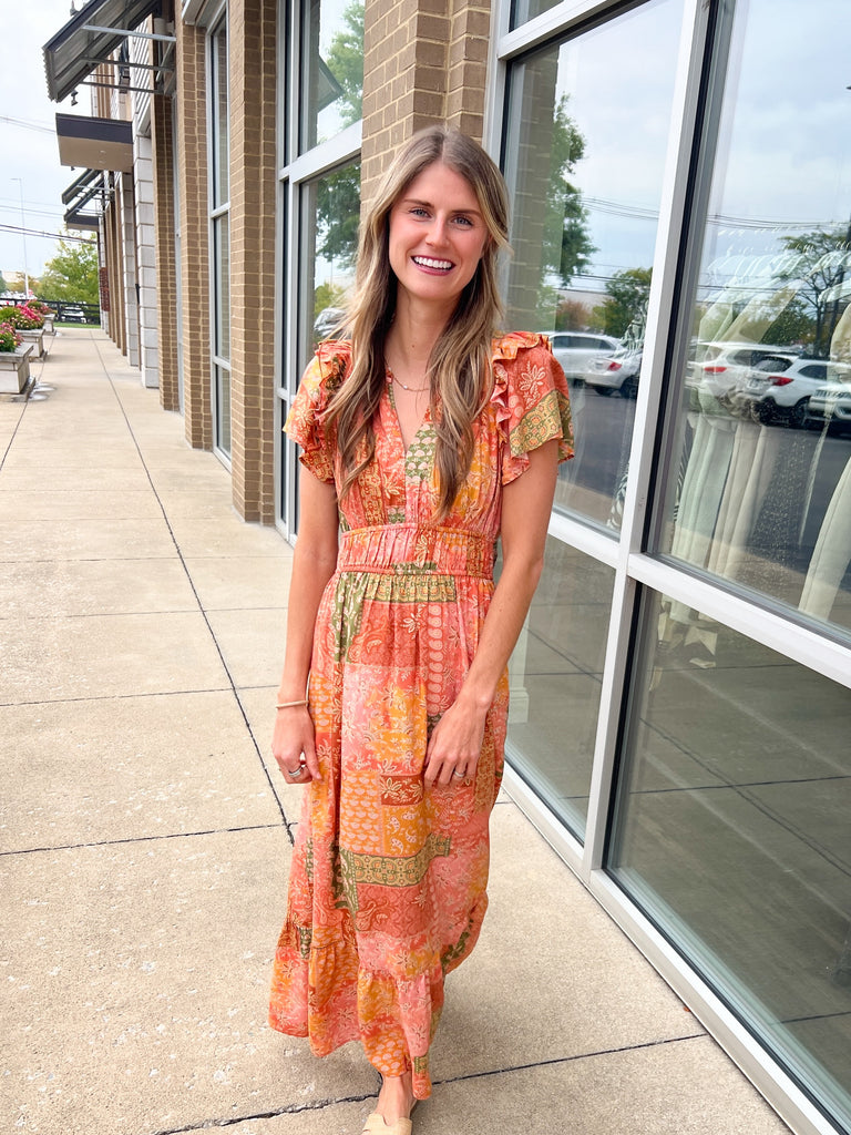 Paisley Patchwork Maxi Dress Clothing Peacocks & Pearls Lexington   