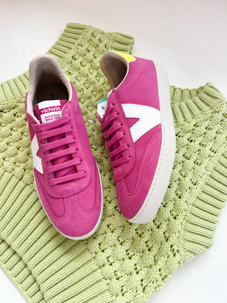 BerlÍn Fuchsia Suede Sneaker Shoes Peacocks & Pearls Lexington   