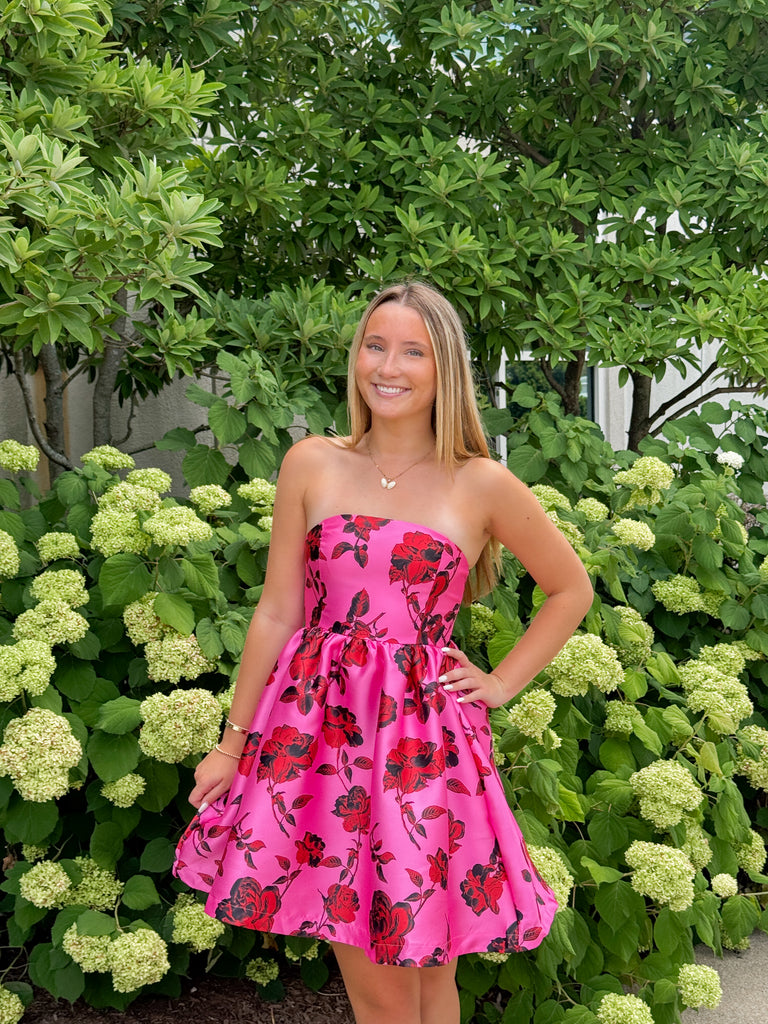 Petal Please Short Dress Clothing Peacocks & Pearls Lexington