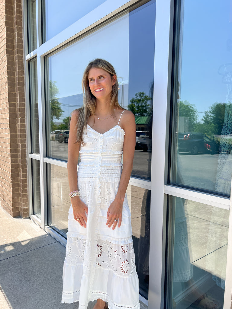 Pure Enchantment Eyelet White Dress Pure Enchantment Eyelet White Dress