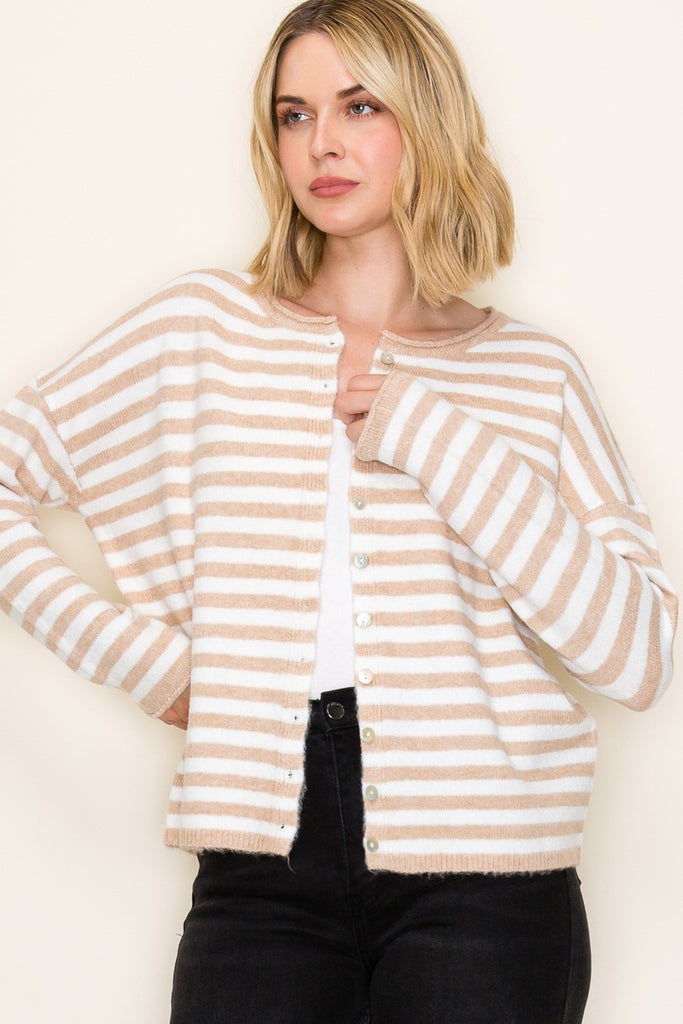 Sundown Breeze Sweater Clothing Peacocks & Pearls Lexington Taupe S