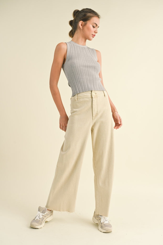 High Rise Straight Wide Leg Pants Clothing Peacocks & Pearls Lexington