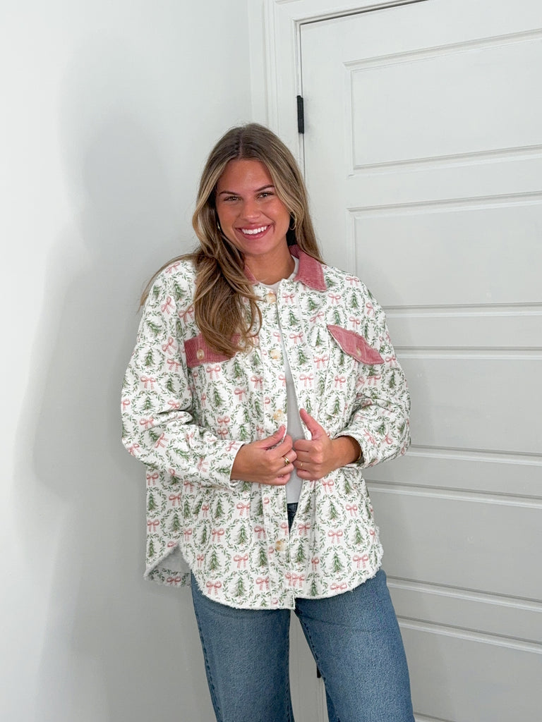 Corduroy Christmas Jacket Clothing Peacocks & Pearls Lexington   