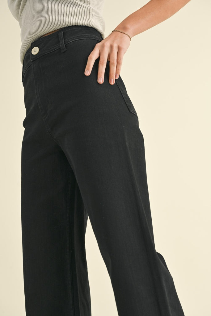 High Rise Straight Wide Leg Pants Clothing Peacocks & Pearls Lexington