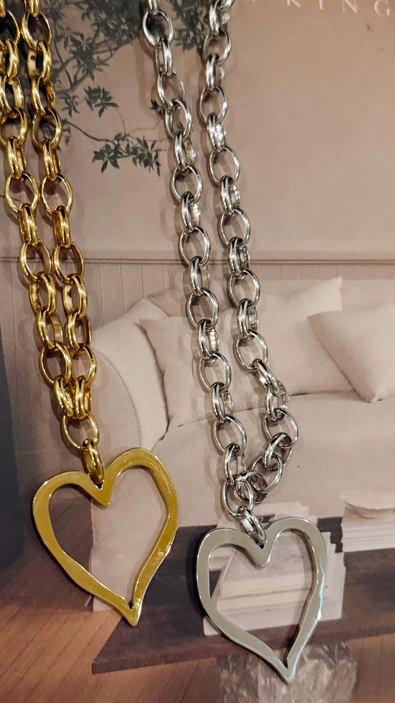Open Heart Necklace Jewelry Peacocks & Pearls Lexington
