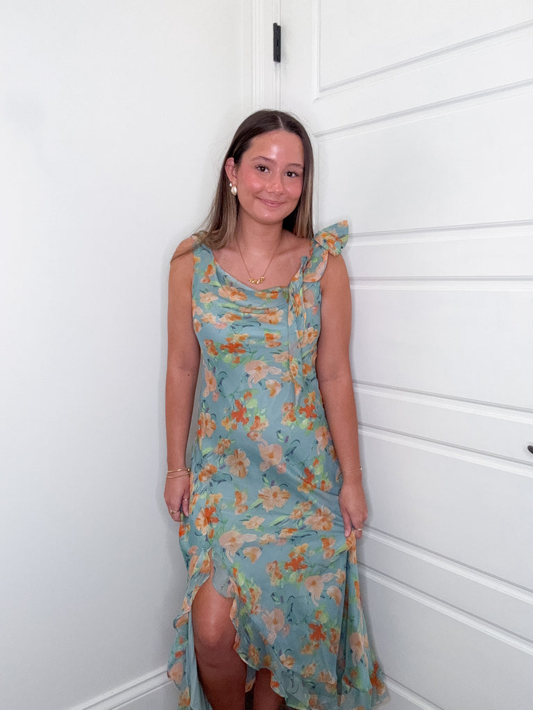 Clementine Sky Dress Clothing Peacocks & Pearls Lexington