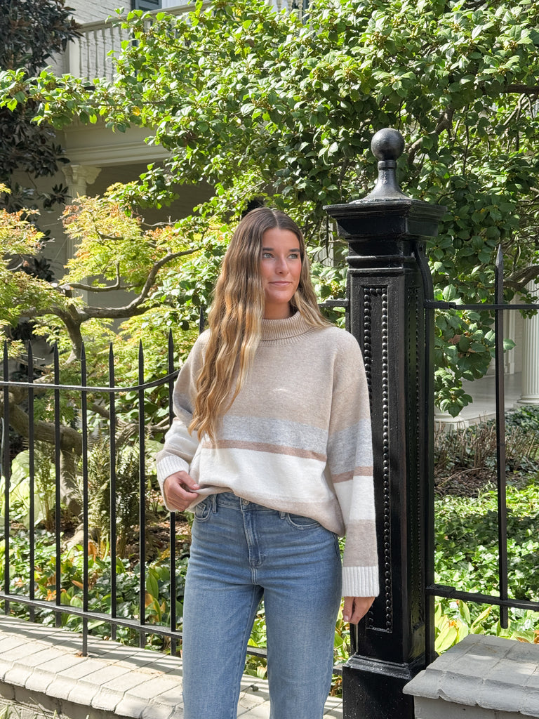 Beige Bliss Sweater Clothing Peacocks & Pearls Lexington