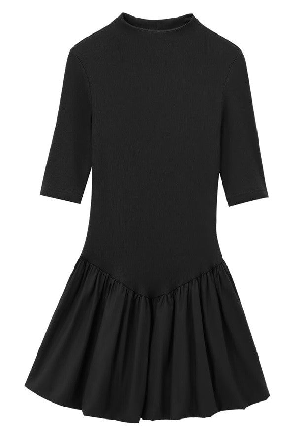 Flirty Ruffle Black Mini Dress Clothing Peacocks & Pearls Lexington