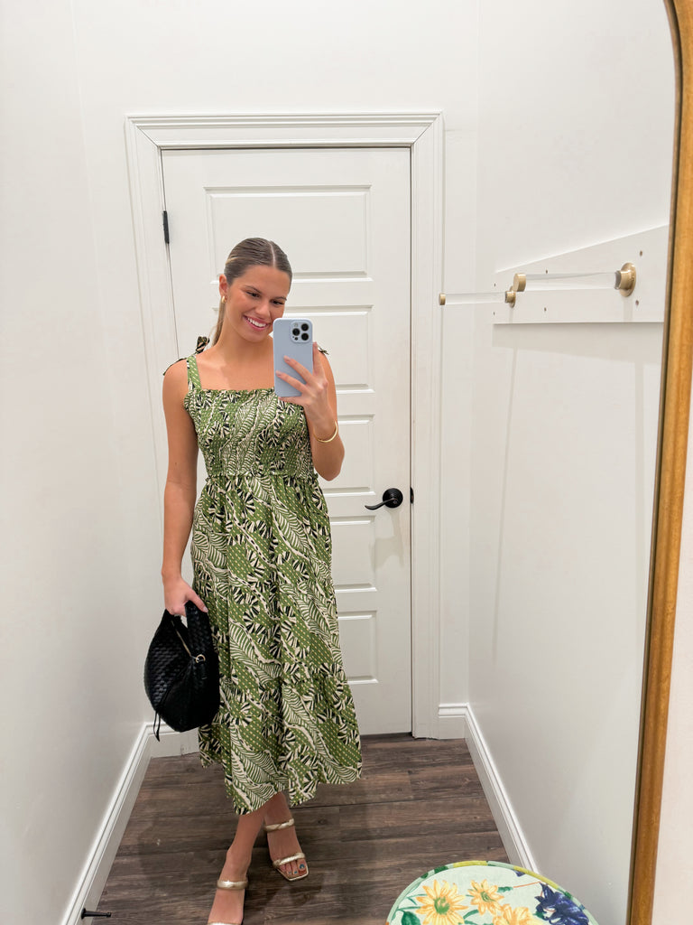 Tropical Emerald Dream Maxi Dress Clothing THML   