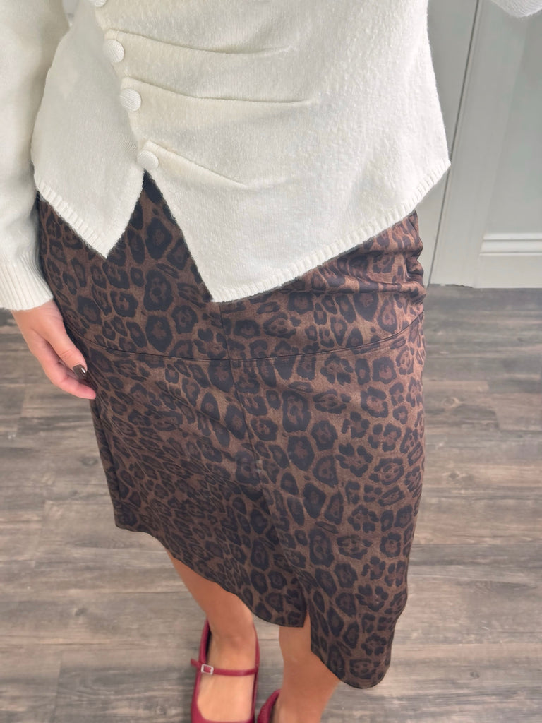Sahara Suede Midi Skirt Clothing Peacocks & Pearls Lexington