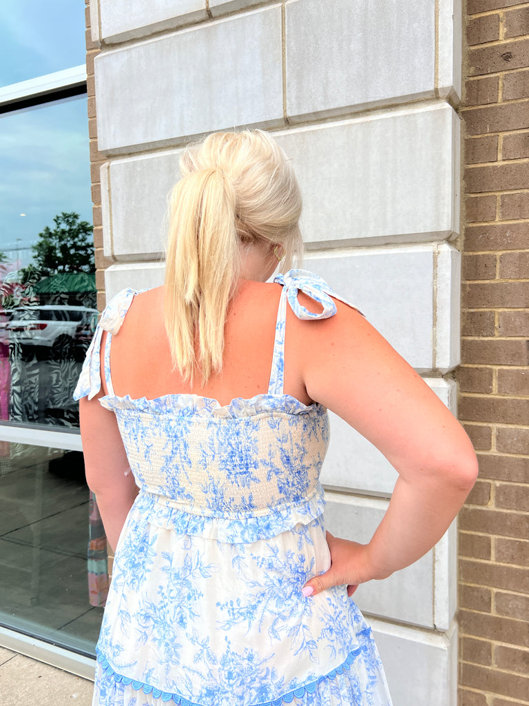 For The Plot Baby Blue Midi Dress Clothing Peacocks & Pearls Lexington   