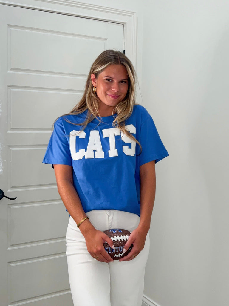 The Varsity Cats Boyfriend Tee Clothing Peacocks & Pearls Lexington   