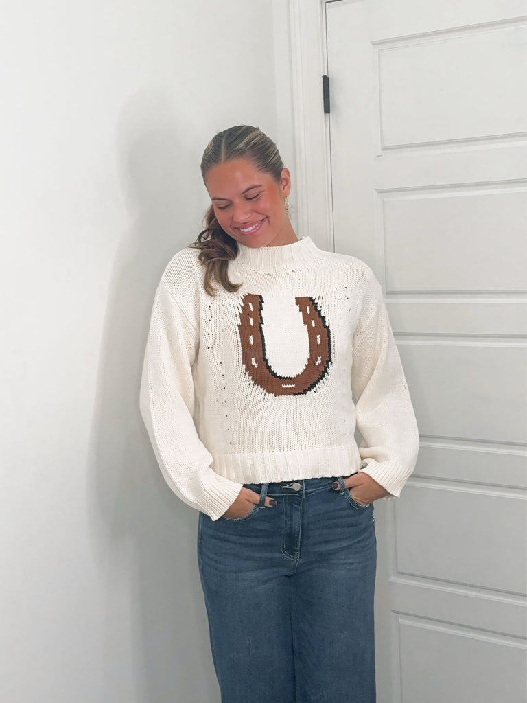 The Golden Horseshoe Sweater Clothing Peacocks & Pearls Lexington